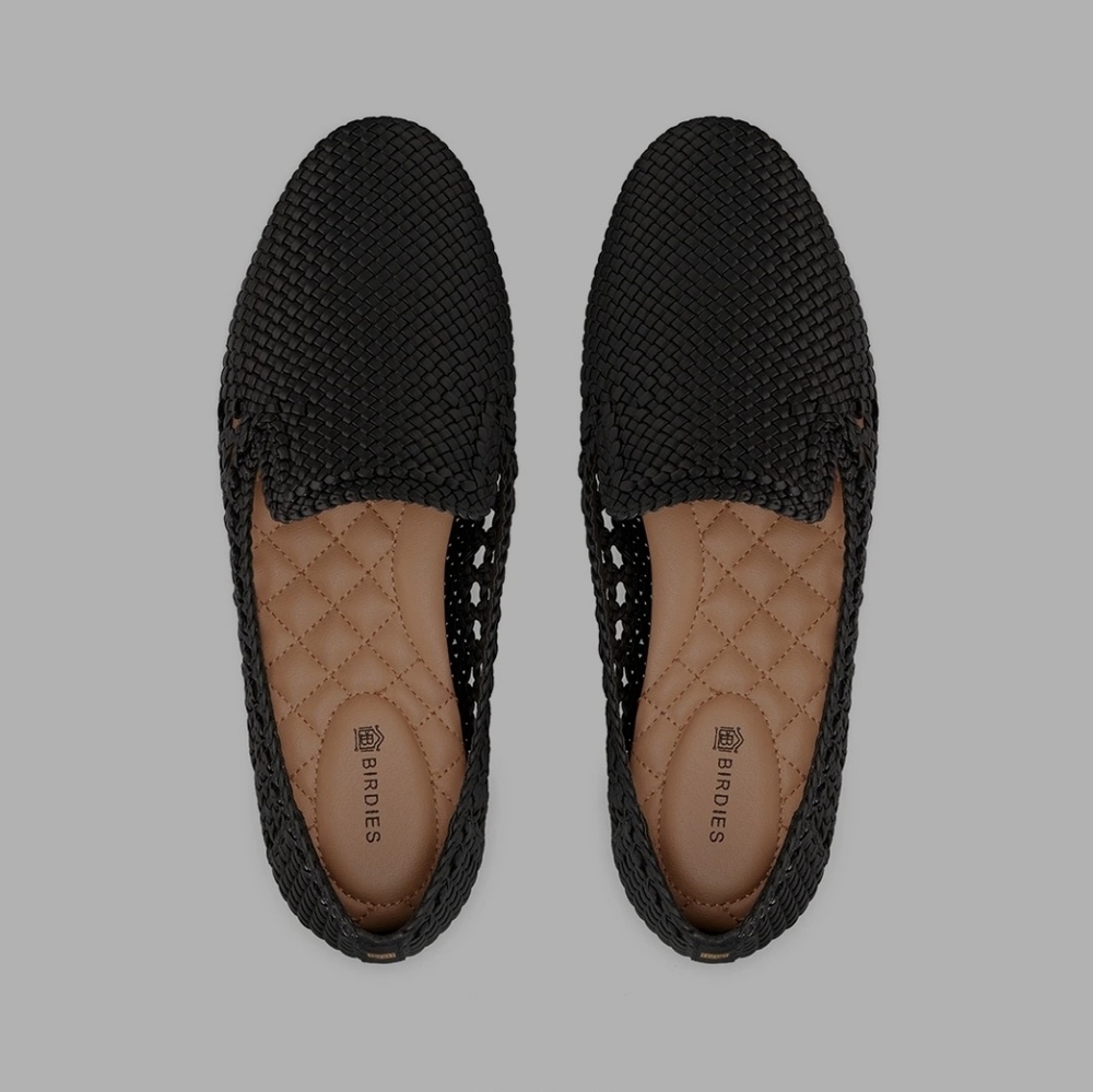 Birdies "The Starling" Black Woven Flats